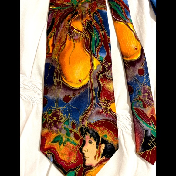 Sleeping Beauty tie originated from original Grace Newburger watercolor - Picture 2 of 3